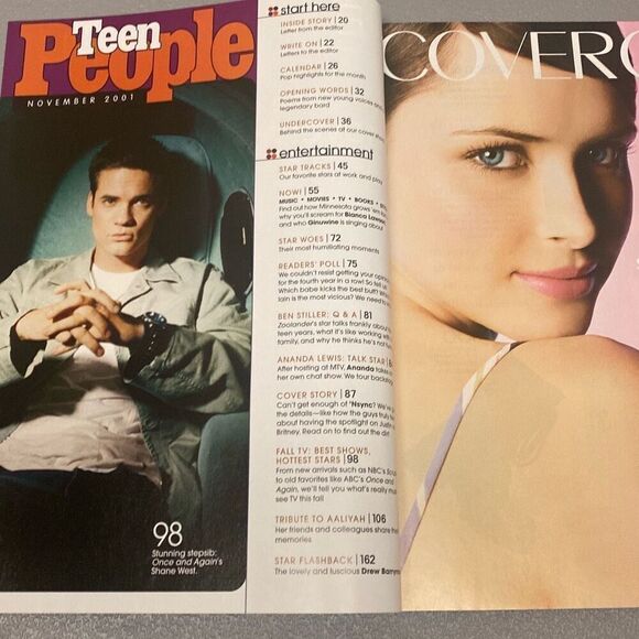 NSYNC VTG Teen People Magazine Nov 2001 Britney Aaliyah J Lo Usher Jay-Z Y2K - Picture 3 of 12